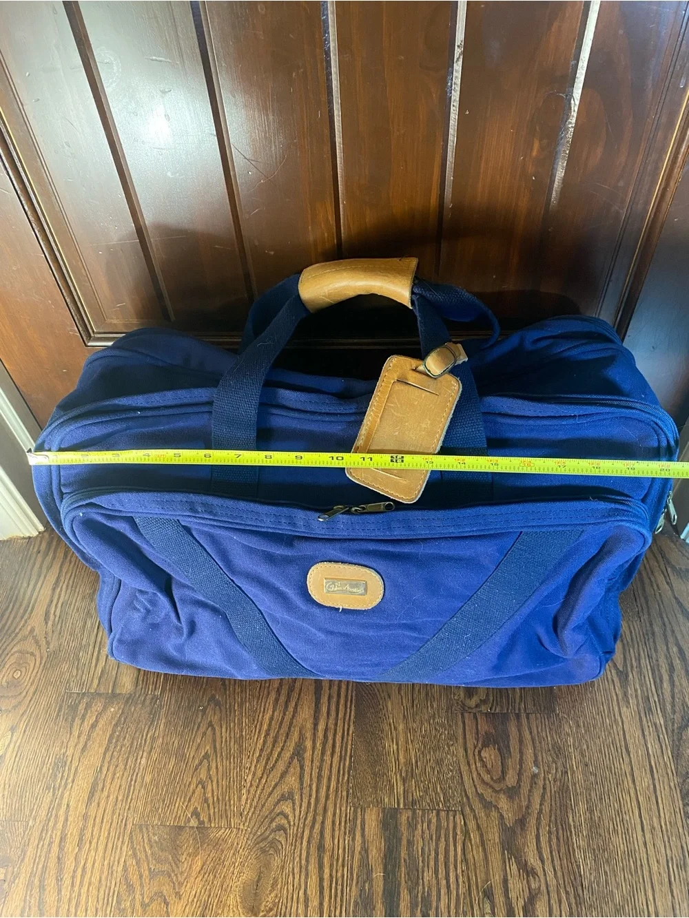 John Austin Navy Blue Duffel Travel Bag Large - 20”L X 14”H X 10”